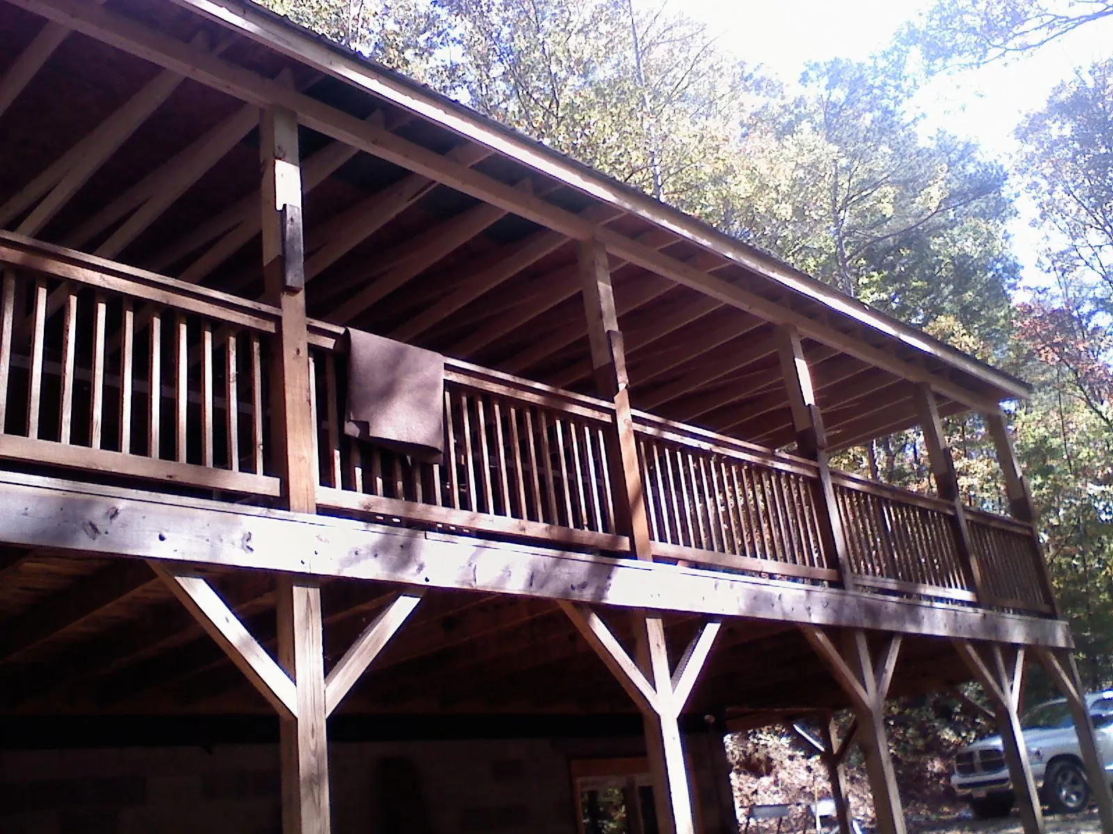 Timber framing under a new elevated porch and deck — Roof Leak Repair in Ripon by Roofing Brothers